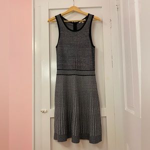 Knit shift dress with fit-and-flair silhouette